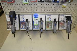 lot 2111 image: Dremel Sample Tools and Display  Holder