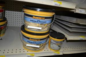 lot 2254 image: 2 Gallons  1 Quart Quikcrete Vinyl Concrete Patcher