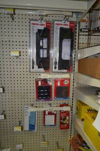 lot 2151 image: Porter Cable Templates - Door Strike and Latch  Hinge, Hinge Shims  and More