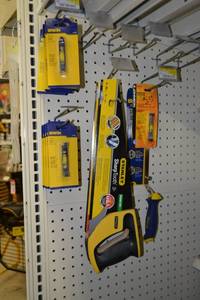 lot 2005 image: Lot of Line Levels and Hand Saws