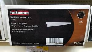 lot 859 image: (20) 14 White Dual Track Shelf Brackets