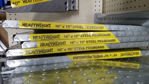 lot 895 image: Inventory of Heavyweight Steel Pegboard Panels 16 x 16 and 16 x 32