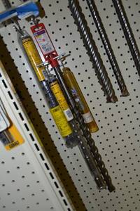 lot 491 image: (3) Irwin and Bosch Carbide Masonry Rock Bits
