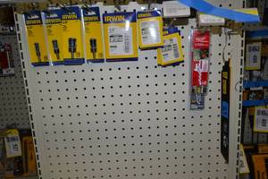 lot 473 image: Irwin Plug Cutters, Black Oxide Drill bits and Sawzall blades