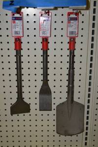 lot 512 image: Set of 3 BOSCH Clay Spade Bits SDS Shank