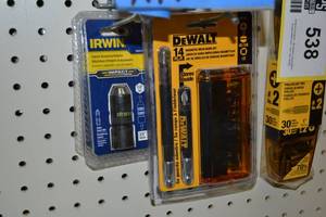 lot 535 image: DeWalt Magnetic Drive Kit and Irwin Impact Accessory Adapters