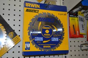 lot 582 image: (9) IRWIN Marathon 7-14 24T Framing  Ripping Saw Blades