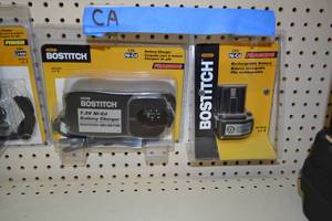 lot 646 image: Bostitch 7.2V Ni-CD Battery and Charger