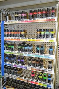 lot 828 image: (5) Shelves and Inventory of Americana Craft Paint