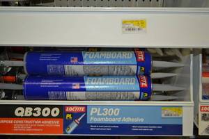 lot 737 image: (17) Loctite PL300 Foamboard Adhesive 28oz and 10oz