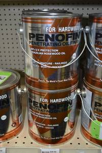 lot 1741 image: (4) 1 Gallon Penofin Penetrating Oil Finish for Hardwood  Exterior, Transparent Tigerwood