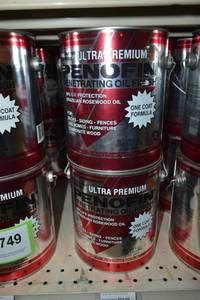 lot 1750 image: (3) 1 Gallon Penofin Penetrating Oil Finish, Ultra Premium - Transparent Redwood