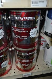 lot 1755 image: (4) 1 Gallon Penofin Penetrating Oil Finish, Ultra Premium - Transparent Hickory