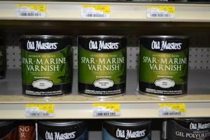 lot 1772 image: (4) Quarts Old Masters Exterior Oil Based Spar-Marine Varnish