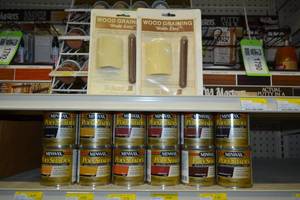 lot 1795 image: (12) Minwax PolyShades, 8 oz., (2) Wood Graining Tools