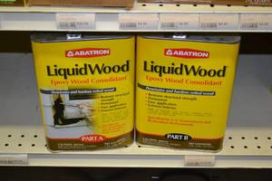 lot 1812 image: 1 Gallon Each Abatron LiquidWood Epoxy Wood Consolidant, Part A and Part B