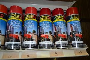 lot 1815 image: (23) VanSickle Tractor, Equipment & Industrial Enamel Spray Paint Cans