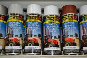 lot 1819 image: (41) VanSickle Tractor, Equipment & Industrial Enamel Spray Paint Cans