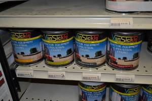 lot 1827 image: (5) Quart VanSickle Tractor, Equipment & Industrial Enamel