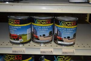 lot 1830 image: (5) Quart VanSickle Tractor, Equipment & Industrial Enamel