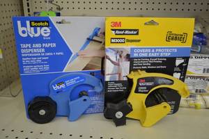 lot 1844 image: 3M Hand Masker, Scotch Blue Tape and Paper Dispenser