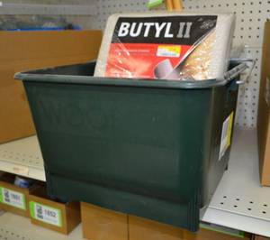 lot 1862 image: Wooster 4 Gallon Paint Bucket, 9 x 12 Canvas Drop Cloth