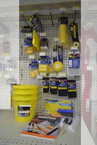 lot 1875 image: Trimm Roller kits, Specialty Rollers, Paint Can Grids, 1 Gal. Paint Pails, Painting How-To Book, Foam Brushes