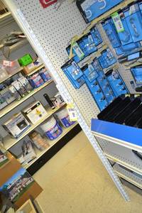lot 884 image: Inventory of Dual White Track for Shelving