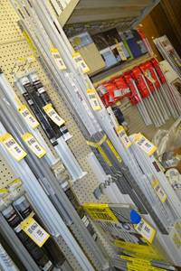 lot 896 image: Inventory of Heavyweight Shelving Dual Track Rails and Hang Tracks