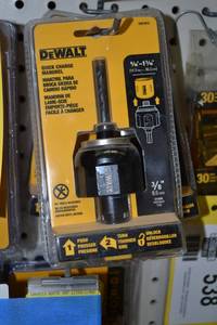 lot 544 image: (3) DeWalt Quick Change Hole Saw Bit Mandrels