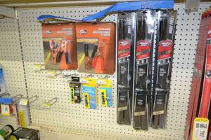 lot 708 image: (7) Packages Tint Film, Booster Cable Clamps and Rain X