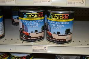 lot 1828 image: (9) Quart VanSickle Tractor, Equipment & Industrial Enamel