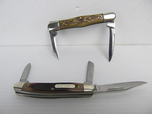 lot 81 image: Vintage Keen Kutter & Schrade Old Timer Folding Pocket Knives