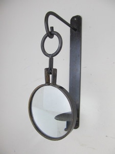 lot 83 image: Wrought Iron Magnifying Candle Wall Sconce 