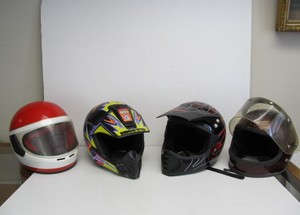 lot 47 image: Lot of 4 Racing Helmets
