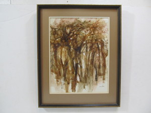 lot 174 image: MN Artist Therese Niesen Original Abstract Art TREES Signed