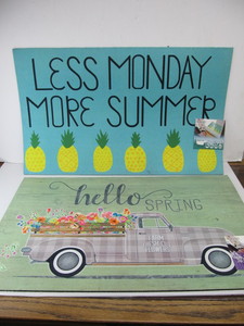 lot 203 image: 2 Brand New Spring & Summer Door Mats