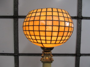 lot 182 image: Gorgeous Hollywood Regency Globe Stained Glass Tochiere Floor Lamp
