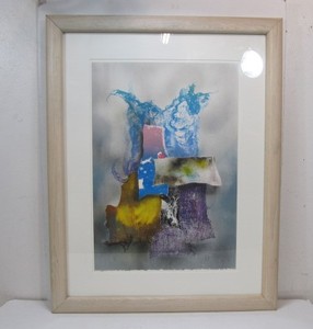 lot 184 image: Original Signed Abstract Art Rozsaszin Limited Edition Lithograph by LASZLO DUS