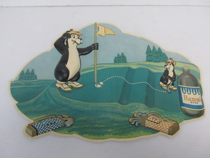 lot 118 image: Vintage HAMMS Bear Golf Embossed Vacuum-Form Beer Sign #4