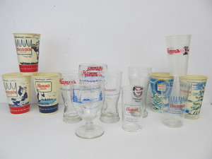 lot 213 image: Lot of Vintage Hamms Beer Glasses & Cups