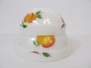 lot 234 image: 2 Vintage Hand Painted Fire King Mixing Bowls