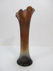 lot 236 image: Signed Vintage NORTHWOOD Carnival Glass Vase