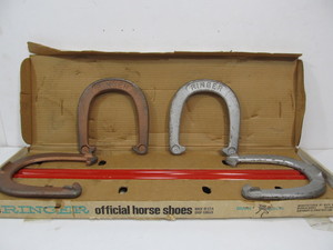 lot 247 image: Vintage Buck Bros The Ringer Horseshoe Set wBox