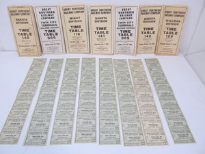 lot 249 image: Vintage Railroad Timetables & Unused Train Tickets