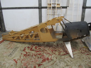 lot 225 image: Large Wooden Partially Assemble RC Airplane