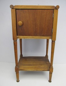 lot 137 image: Antique Wooden Smoking Stand wCabinet