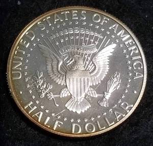 1992-S SILVER PROOF KENNEDY HALF DOLLAR NICELY TONED