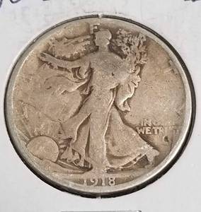 1918-S WALKING LIBERTY HALF DOLLAR