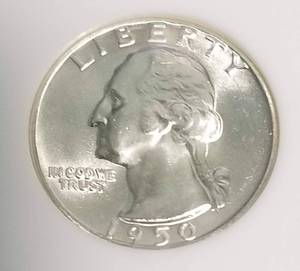1950 WASHINGTON QUARTER MS66 NGC HIGH GRADE COIN